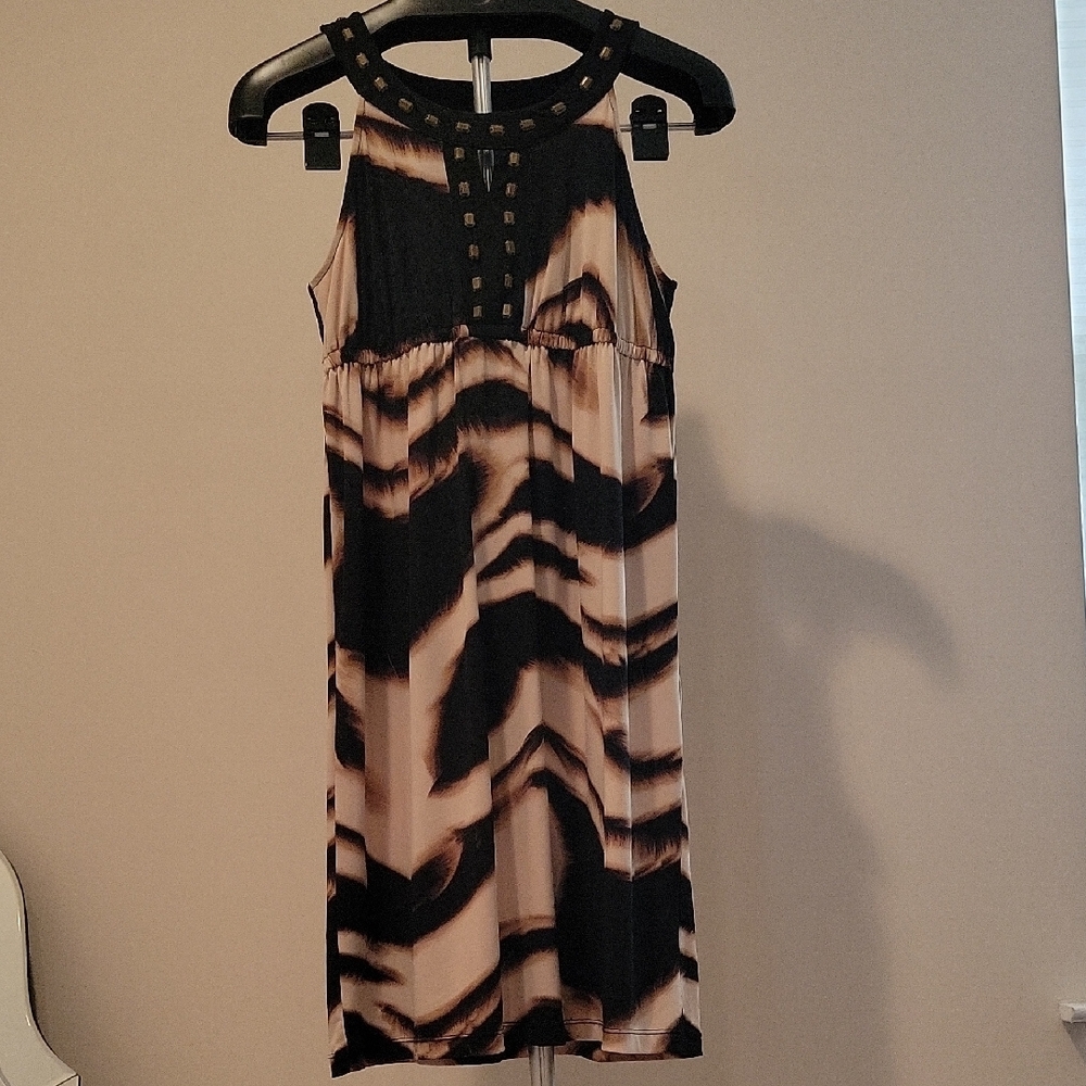 Alfani Stylish Black and Cream Women's Dress